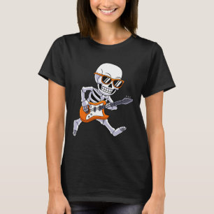 Skelett Gitarrenrock und Roll Boys Kinder T-Shirt