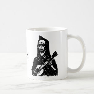 Skelett-Gitarrespieler individuell benennbarer Bec Kaffeetasse