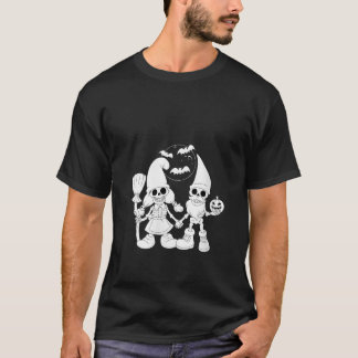Skelett-Gnom-Weihnachten-Halloween-Männer-Frauen-V T-Shirt