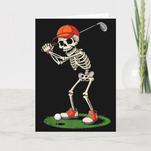 Skelett-Golf-Halloween-Kostüm Lustiges Jungen-Klei Karte