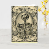 Skelett, Goth, Mittelalter Karte (Gelbe Blume)