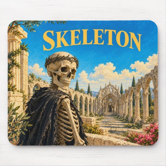 Skelett, Gothic Fantasy Monster Mousepad (Vorne)