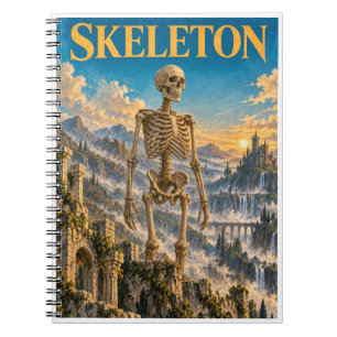 Skelett, Gothic Fantasy Monster Notizblock