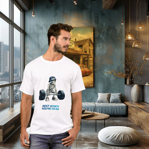 Skelett-Gym-Workout Lustiges Fitness-Design T-Shirt