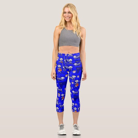Skelett-Halbkugel Capri Leggings (Vorderseite)