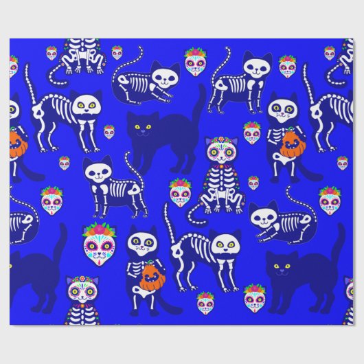 Skelett-Halbkugel Geschenkpapier (Flach)