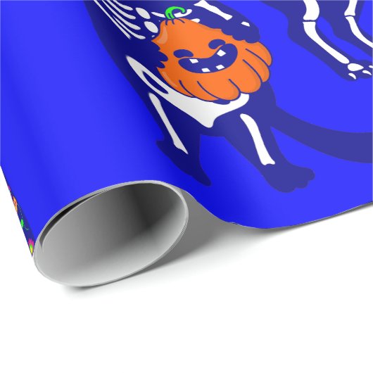 Skelett-Halbkugel Geschenkpapier (Rolleneckpunkt)