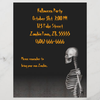 Skelett - Halloween-Flyer Flyer