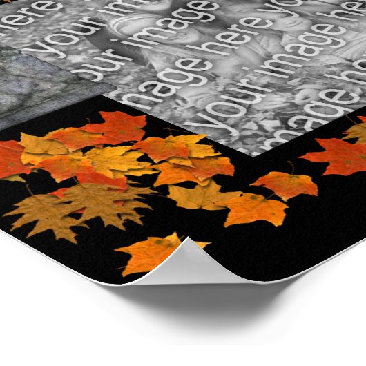 Skelett Halloween Frame erstellen Sie Ihr eigenes Poster (Ecke)