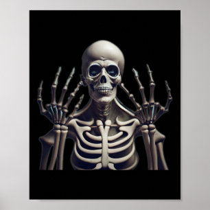 Skelett Halloween für Männer Kinder Poster