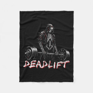 Skelett Halloween Gym Witze Gewichtheben Training Fleecedecke