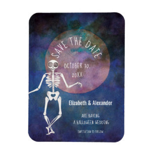 Skelett/ Halloween Hochzeit /Save the Date Magnet