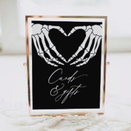 Skelett Halloween Kinderduschkarten und Geschenke Poster