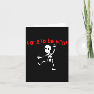 Skelett Halloween Lustiger Knochen Wild Karte