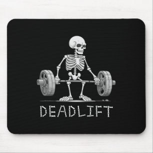 Skelett Halloween lustiges Gewichtheber Kostüm  Mousepad