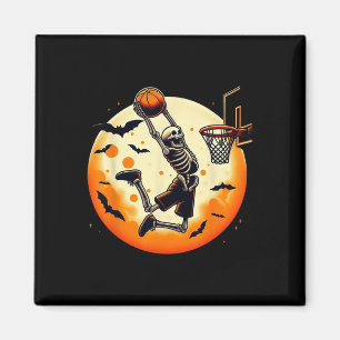 Skelett Halloween Men Boys Basketball Halloween Magnet