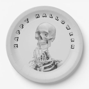 Skelett Halloween-Papierteller Pappteller