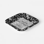 Skelett Halloween-Party Black Pappteller (Gewinkelt)