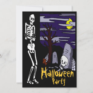 Skelett Halloween-Party Einladung