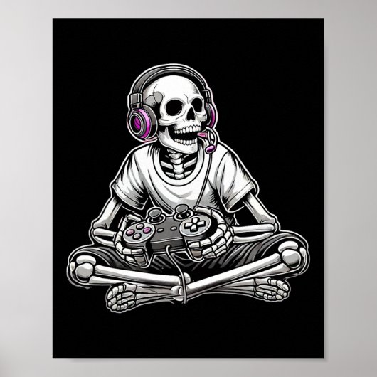 Skelett Halloween Poster (Vorne)