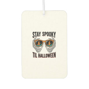 Skelett-Halloween-Shirt mit Hexenbrille Vintage Autolufterfrischer