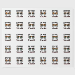 Skelett-Halloween-Shirt mit Hexenbrille Vintage Geschenkpapier