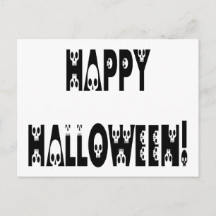 Skelett Halloween-Text Postkarte