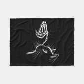 Skelett Hand Boop Black Cat Pet Frauen Männer Hal Fleecedecke (Vorderseite (Horizontal))