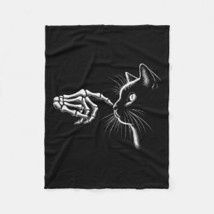 Skelett Hand Boop Black Cat Pet Frauen Männer Hal Fleecedecke