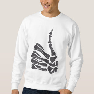 Skelett-Hand-Daumen-Hoch-Sweatshirt Sweatshirt