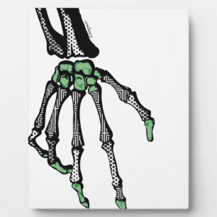 SKELETT HAND DES SCHICKSALS FOTOPLATTE