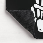 Skelett-Hand-Friedenszeichen-Knochen Mousepad (Ecke)