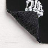 Skelett Hand Halloween Knochen Mittelfinger Totenk Mousepad (Ecke)
