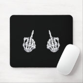 Skelett Hand Halloween Knochen Mittelfinger Totenk Mousepad (Mit Mouse)