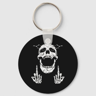 Skelett Hand Halloween Knochen Mittelfinger Totenk Schlüsselanhänger