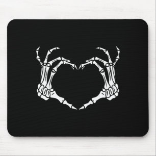 Skelett-Hand-Herz-Halloween-lustige-Knochen-Liebe Mousepad