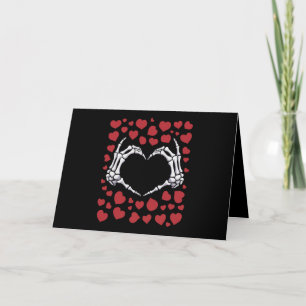 Skelett-Hand-Herz Lustige Knochen Valentinstag Dankeskarte