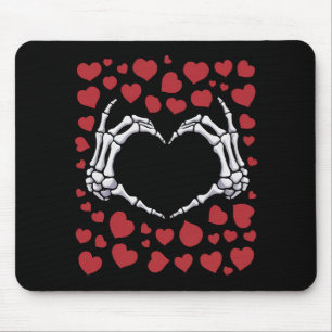 Skelett-Hand-Herz Lustige Knochen Valentinstag Mousepad