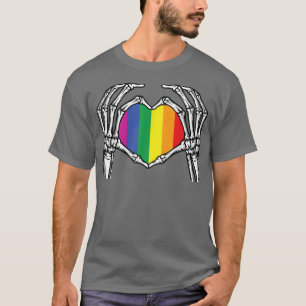 Skelett Hand Herz-Schildkröten Kostüm Funny LGBT T-Shirt