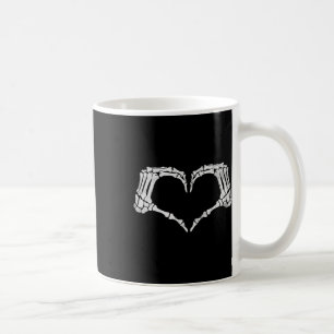 Skelett-Hand-Herz-Zeichen Vintage-Halloween-Kostüm Kaffeetasse