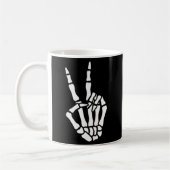 Skelett Hand-Peace-Schild Knochen für oder Kaffeetasse (Links)
