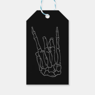 Skelett-Hand Rockstar Schwarzes Geburtstags-Partyg Geschenkanhänger
