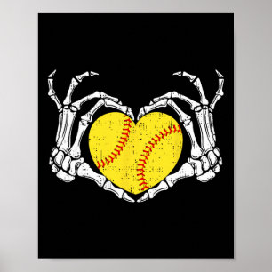 Skelett Hände Herz Halloween Kostüm Softll Liebe Poster