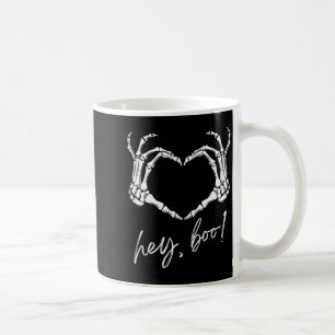 Skelett Hände Herz Hey Boo Lustiges Halloween Männ Kaffeetasse