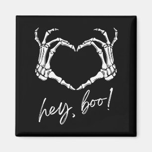Skelett Hände Herz Hey Boo Lustiges Halloween Männ Magnet