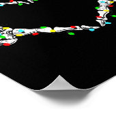 Skelett-Hände Herzzeichen Licht Weihnachtskostüm Poster (Ecke)