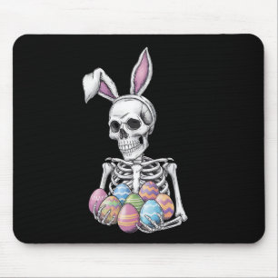 Skelett-Häschen hält Oster-Eier Lustiger Hase Mousepad