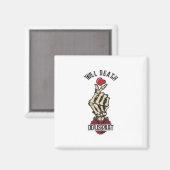Skelett Herz bis Tod tun uns Teil Magnet (Vorderseite/Rückseite)
