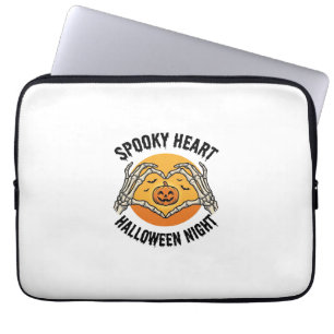 Skelett Herz Halloween Vintage Hände Design_1 Laptopschutzhülle
