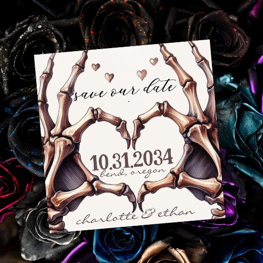 Skelett-Herz Save The Date